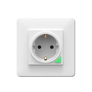 Cubierta de plástico 16A Tuya WIFI Smart Power Plug Toma de corriente estándar de la UE con monitor de alimentación para Google Alexa Alice - Product Image 1