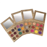 Palette de fards à paupières pigmentés de haute qualité, 9 couleurs, logo personnalisé, marque privée, couleur scintillante rose