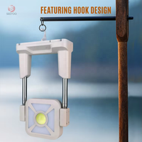 Projecteur LED solaire rechargeable portable, intensité réglable, orientable à 360°, modes d'éclairage multiples, COB 1000 LM, atelier, DC, IP33