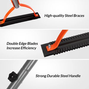 Outil <span class=keywords><strong>manuel</strong></span> de coupe à manche en acier de 30 pouces coupe-herbe des mauvaises herbes envahies par la végétation <span class=keywords><strong>fouet</strong></span> <span class=keywords><strong>manuel</strong></span> avec lame dentelée tranchante à <span class=keywords><strong>double</strong></span> tranchant - Product Image 3