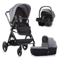 Ensemble de siège auto et de poussette 3 en 1 coquille d'oeuf pour bébé assis et couché dans les deux sens ciblant les parents avec les nouveau-nés
