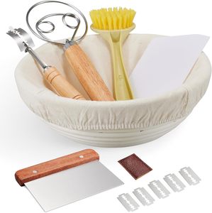 Factory Price Custom Logo Natural Rattan Bread Proofing Basket Set for Branded <b>Baking</b> <b>Equipment</b> Kitchen Supplies - Product Image 1