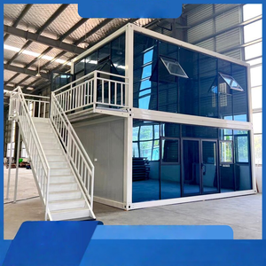 Contenitore costruzione veloce 2 strati con le scale di vetro tenda di lusso ufficio contenitore prefabbricata casa - Product Image 2