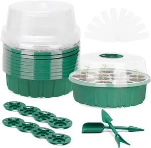 Zaad Starter Tray Vochtigheid Verstelbare Zaadbak Kits Koepelbasis Kas Kweek Trays Mini Propagator Voor Zaden Groeien Beginnen