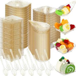 Wegwerp plastic bekertjes set 8 stijlen mini hapjesbekertjes 2/<span class=keywords><strong>3</strong></span>/4/5/6 oz transparant voor het serveren van fruit en ijs - Product Image 2
