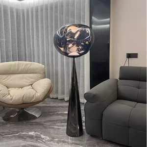 Lámpara de pie LED creativa de <span class=keywords><strong>lava</strong></span> volcánica, estilo nórdico minimalista, para hotel, dormitorio, tienda de ropa, posmoderna, azul y rojo. - Product Image 5