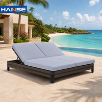 Chaise longue d'extérieur réglable en aluminium de luxe, design moderne, écologique, construction durable, finition résistante aux UV, pour hôtel et villa