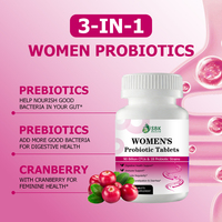 Tabletas Probióticas para Mujeres Más Vendidas, Enzimas Digestivas, Prebióticos, Arándano Rojo, Salud del Tracto Urinario y Vaginal, Apoyo para la Vejiga