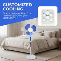 Ventilateur sur pied télécommandé de 16 pouces avec minuterie et affichage numérique, ventilateur oscillant à hauteur réglable pour la maison et la chambre