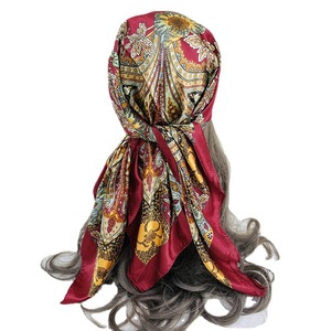 <span class=keywords><strong>Sciarpa</strong></span> stampata Cashew da donna in <span class=keywords><strong>seta</strong></span>, raso e chiffon, alla moda, 90x90 cm, quadrata, <span class=keywords><strong>foulard</strong></span>, scialle, hijab musulmano per signore - Product Image 3
