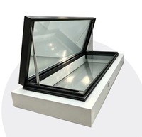 Fenêtre automatique verticale moderne en aluminium pour la ventilation des toits de bâtiments commerciaux, isolation thermique, pour escalier de sous-sol