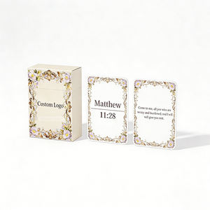 कस्टम मुद्रित ग्रंथ प्रार्थना पुष्टि कार्ड ईसाई उपहार पत्र के साथ बाइबिल छंदों के साथ बाइबिल उपहार - Product Image 2