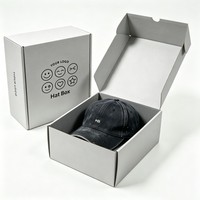 Boîte d'expédition personnalisée pour casquettes de baseball avec insert, en carton brun et style feuille d'aluminium