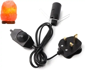 Cable de extensión de lámpara de sal de 6 pies, enchufe BS, Reino Unido, interruptor de encendido/apagado de 3 clavijas, 250V, cable de cobre puro de 0, 75 mm2 - Product Image 2