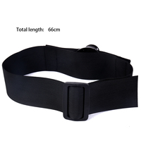 Sangle de jambe réglable en sangle noire/silicone pour bondage pénien lesbien avec attaches auto-agrippantes