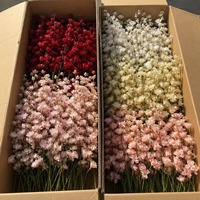Fleurs de cerisier artificielles en gros, tiges de fleurs de cerisier artificielles en soie, réalistes, faites à la main, pour la décoration de la maison et des fêtes