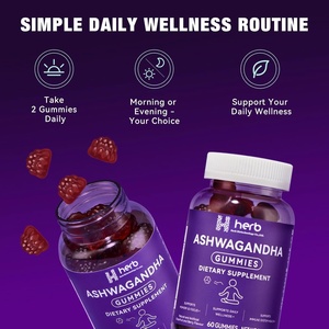 Complément alimentaire OEM Ashwagandha en gommes, 60 unités, avec vitamine D et extraits naturels pour soutenir le système immunitaire - Product Image 5