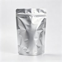 Sachet refermable en aluminium avec fermeture éclair, haute résistance à l'humidité, pour chips, fruits lyophilisés, aliments pour animaux de compagnie