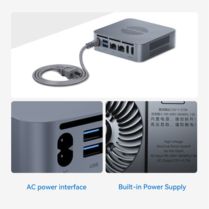 N100ชิปเซ็ตกลับมาเป็น outmax N100 quad-core 4K Triple-Display คอมพิวเตอร์โฮสต์ขนาดเล็กที่เงียบเป็นพิเศษ - Product Image 5