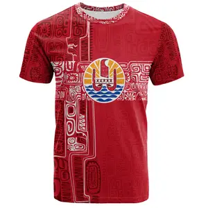 Quantité minimale de commande bas Polynésie française hommes chemises Offre Spéciale personnalisé motif Tribal Tahiti Vintage Style hommes T-shirts Chine fabricant