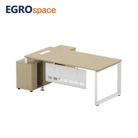 EGROspace Meuble d'appoint au design populaire, Table de direction de luxe élégante en bois pour PDG et managers, Bureau de direction