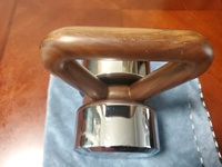 Kettlebell haltère en bois de noyer 14 kg avec cœur en acier inoxydable, poignée ergonomique, écologique, portable, pour entraînement de force à domicile
