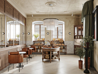 Design d'intérieur vintage pour boulangerie-café en bois, service de rénovation personnalisé pour café classique, bistro, bar à vin