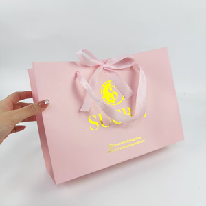 Luxury Pink Paper Bag Customized Foil Logo <b>Gift</b> Bags Clothing Cosmetics Packaging Paper Shopping Bags for <b>Small</b> Business - Product Image 3