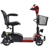Scooter électrique à quatre roues Wuxi LEO pour personnes âgées, pliable, électronique, 24V 180W, autonomie 10-15 km, vitesse 11-20 km/h, 10-20 Ah