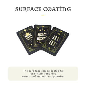 خدمات ، حجم مخصص ، بطاقة تأكيد شعار مطلية بالذهب من ورق التاروت مع صندوق - Product Image 2