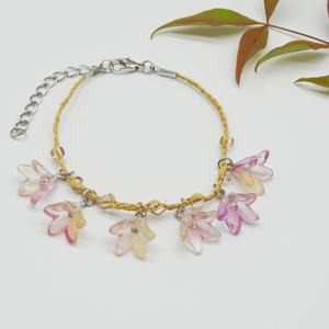 Venta caliente colorido Boho cuentas tobilleras multicapa paja tejida flor Bohemia tobillo pulsera mujer playa pie Decoración - Product Image 3