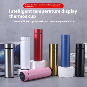 Biểu tượng tùy chỉnh 500ml chai nước bằng thép không gỉ với màn hình hiển thị nhiệt độ LED phong cách thiết kế hiện đại cho phòng tập thể dục thể thao sử dụng - Product Image 3