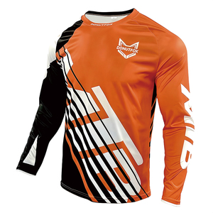 Jersey <span class=keywords><strong>de</strong></span> Ciclismo MTB/DH/MX <span class=keywords><strong>de</strong></span> Manga Larga para Hombre - Camiseta Personalizada DONUTFOX con <span class=keywords><strong>Escudo</strong></span> <span class=keywords><strong>de</strong></span> México (OBM/ODM) Águila Dorada - Product Image 3