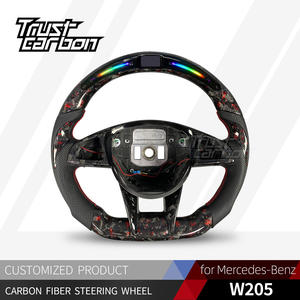 Volante LED de Fibra de Carbono Personalizado para <span class=keywords><strong>Mercedes</strong></span>-Benz 2015-2018, Clase C, S, E, A, AMG, W205, W213, E63, C43, GT, S65, <span class=keywords><strong>GLA</strong></span>, GLE, GLS, SL - Product Image 2