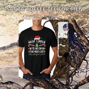 Camiseta Casual de Punto con Estampado de Gorro de Santa Claus para Hombre, Divertida, Navideña, de Manga Corta, Regalo Navideño - Product Image 2