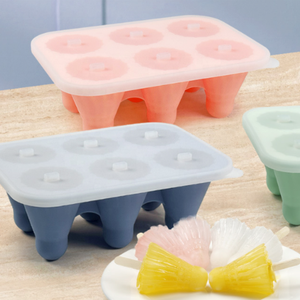 Moules à crème glacée en silicone de qualité alimentaire Plateau à glace en forme de <span class=keywords><strong>badminton</strong></span> Moules à glaçons en silicone antiadhésif Plateaux avec couvercle - Product Image 3