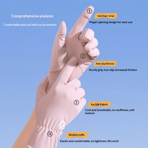 Guantes <span class=keywords><strong>de</strong></span> Protección UV para <span class=keywords><strong>Mujer</strong></span> al por Mayor con Pantalla Táctil, Guantes Transpirables Antideslizantes y Refrescantes para Conducir y Ciclismo al Aire Libre - Product Image 4