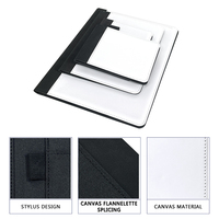 Porte-documents A4 vierge pour sublimation avec bloc-notes rechargeable, pochette pour cartes et porte-stylo – Idéal pour le bureau