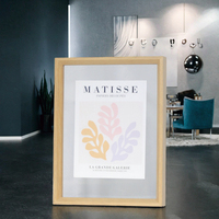 Marco de Madera Natural para Cuadros, Elegante Soporte de Pared para Obras de Arte y Accesorios Decorativos