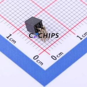 X1321FR-2x02-C43D24 Pin Socket Bent Lead Through Hole,P=1.27mm Connector 2x2P 1.27mm 1.27mm Square Hole - Product Image 2