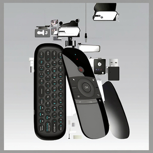 OEM fabricación personalizada W1 Air <span class=keywords><strong>Mouse</strong></span> 2,4G teclado inalámbrico ratón giroscopio detección para control remoto Android TV Box para juegos - Product Image 3