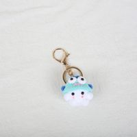 Porte-clés Amigurumi en crochet animaux mignons : Grenouille, Canard, Lapin, Ours, Cochon, Chat avec chapeau – Fait main, tissé et crocheté