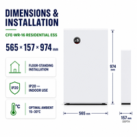 Système de stockage d'énergie résidentiel divisé CFE 16 kWh LiFePO4 51,2 V 314 Ah, batterie compatible avec Growatt, Goodwe, Solis et SMA