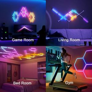 Lumière de maison intelligente en gros musique personnalisée Rgbic Glide sans fil plafonnier 3d Led Gaming Setup Rgb Gaming Room Lamp Decor - Product Image 6
