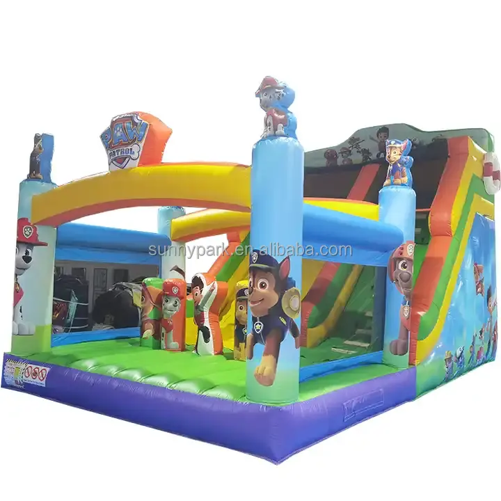 Le chien de patrouille jouets château gonflable gonflable rebond gonflable Combo toboggan videurs sauter châteaux