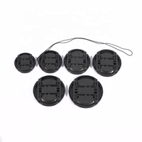 Accessoires pour appareil photo numérique, capuchon d'objectif universel en plastique noir de 77 mm à pince au milieu pour Canon Nikon Sony