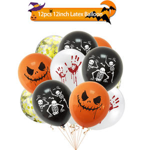 Globos de Látex Personalizados con Diseño de Calabaza para Decoración de Fiestas, Globos de Helio Naranja, Set de Globos para Halloween - Product Image 4