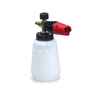 Quick release soap snow foam cannon for car detailing pressure cleaning
