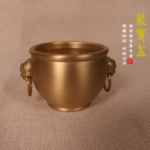 Lujosa Fuente de Cobre Puro con Diseño de Doble León, Adorno Creativo para el Hogar, Interiores y Oficina; Auspiciosa para Atraer la Riqueza y - Product Image 1