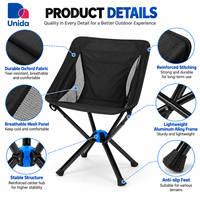 Chaise de camping pliante, chaise de camping portable, chaise légère, chaise en aluminium, mobilier d'extérieur